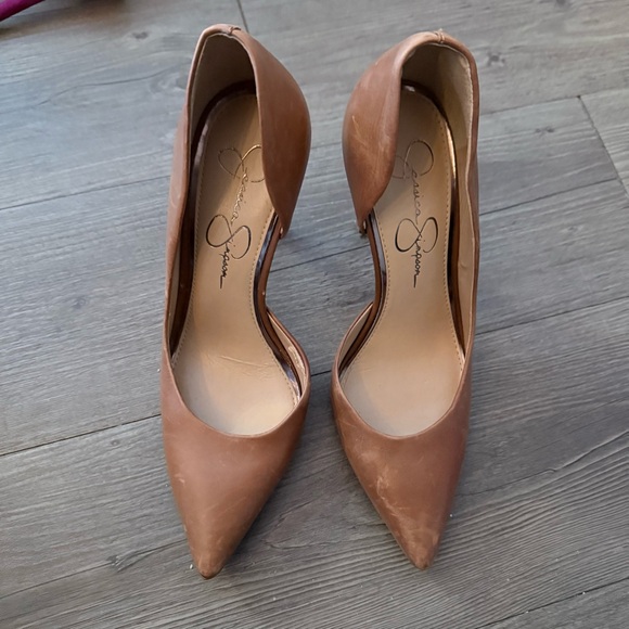 BUNDLE- Jessica Simpson Brown/Tan and PurpleHeels - Picture 3 of 5